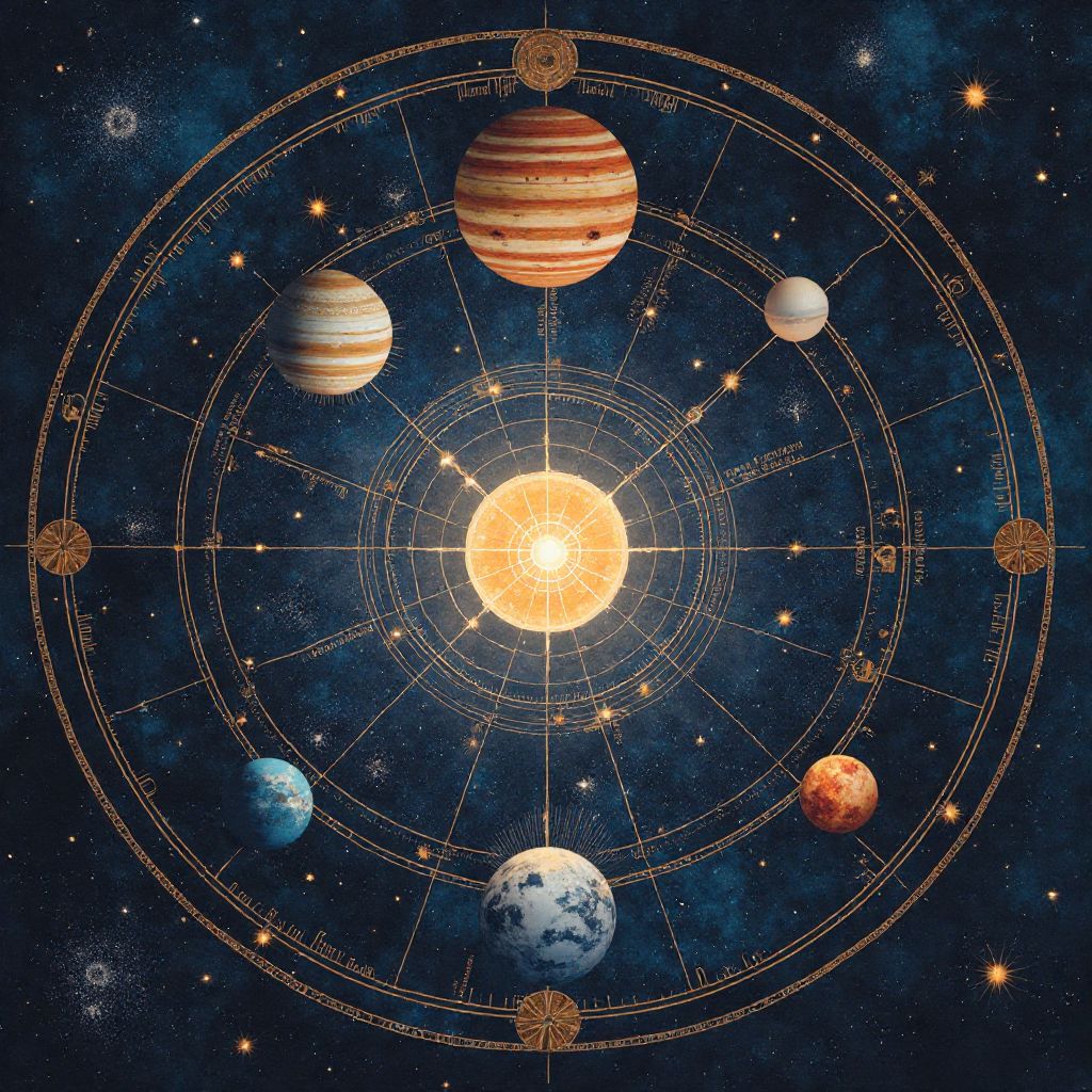 Diagram showing celestial influence on magical potency