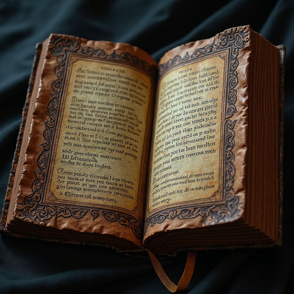 Personalized magical grimoire with custom inscriptions